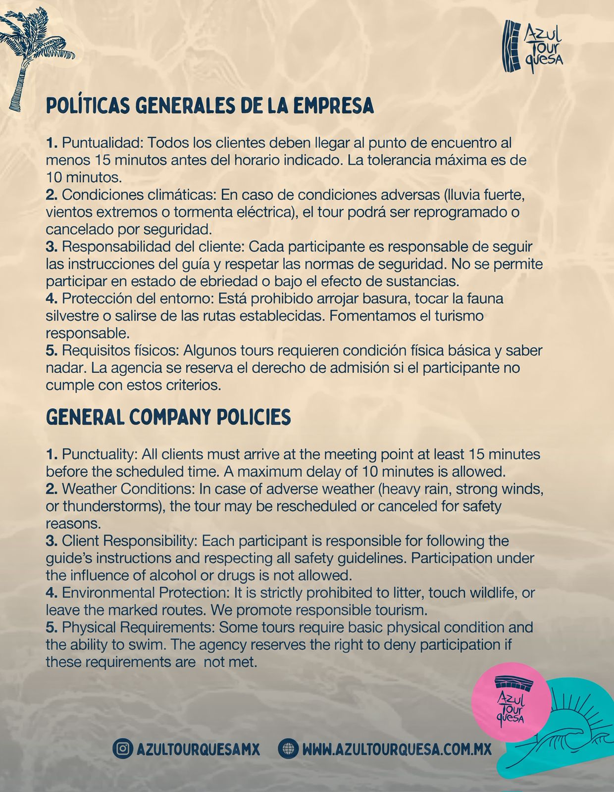 Políticas Azul Tourquesa 2